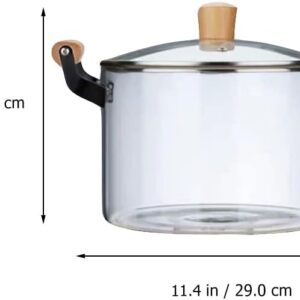 Cooking Pot Cooking Pot Pot Glass Pot Noodle Pot Transparent Glass Pot Heat-resistant Soup Pot Porridge Pan Home Cooking Pot 2.5L Cooking Pot Cooking Pot Glass Pot Pot Glass Saucepan