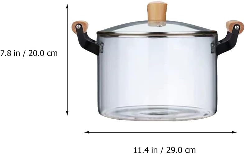 Cooking Pot Cooking Pot Pot Glass Pot Noodle Pot Transparent Glass Pot Heat-resistant Soup Pot Porridge Pan Home Cooking Pot 2.5L Cooking Pot Cooking Pot Glass Pot Pot Glass Saucepan