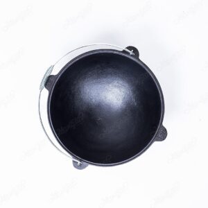 MangalGrills Kazan Cast Iron Cauldron Qazan Qozon Kadai Caldero Plov Pilaf Shorpa Uzbek Wok (9L-2.3Gal.)