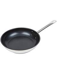 royal industries nonstick fry pan 9", induction pan nonstick frying skillet wok stir fry pan stainless steel egg pan, riveted-on handle, dishwasher safe commercial grade-nsf certified
