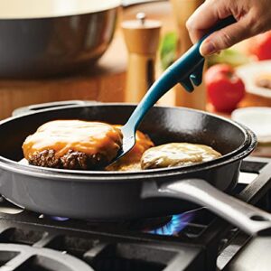 Rachael Ray Enameled Cast Iron 3-in-1 Dutch Oven with Skillet/Saute Combo, 4 Quart, Gray