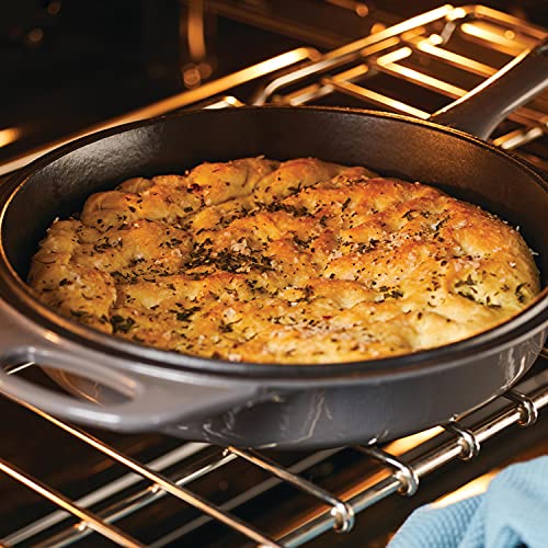 Rachael Ray Enameled Cast Iron 3-in-1 Dutch Oven with Skillet/Saute Combo, 4 Quart, Gray