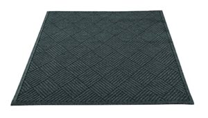 guardian ecoguard diamond indoor wiper floor mat, recycled plactic and rubber, 4'x6', charcoal black,egdfb040604