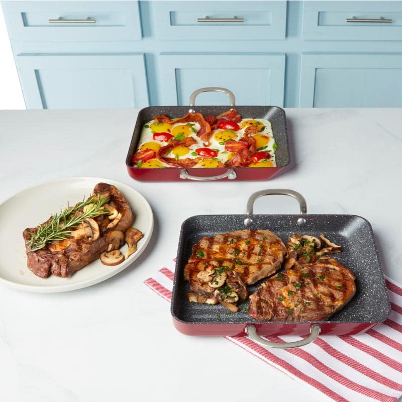 Curtis Stone Grill & Griddle Slide-Out Pans - Blue Slate