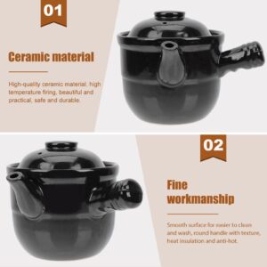 Chinese Medicine Cooker Ceramic Pot: Casserole Clay Pot Food Stew Pot Medicine Kettle Soup Pot Cooking Pot Stockpot with Lid Kitchen Cookware