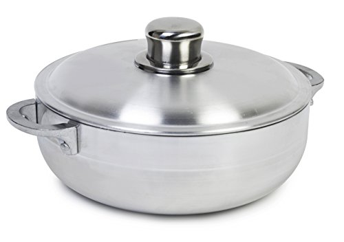 IMUSA USA R200-CALDERO 38 Traditional Caldero with Lid 11.6-Quart, Silver