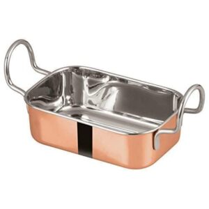 winco mini roasting pan, copper