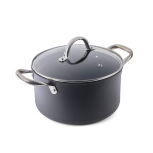 cuisipro easy release hard anodized stainless steel stock pot, 6qt/9.5"diam