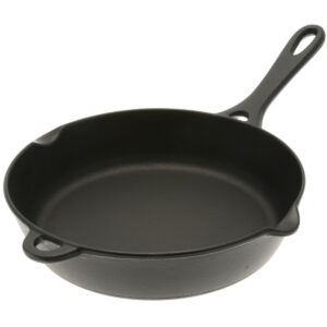 iwachu 9-1/2" cast iron frying pan, medium, black