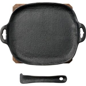 oigen nambu ironware u-33 frying pan grill solid type black color