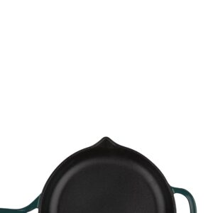 Larder & Vine Enameled Cast Iron Skillet | Nonstick Frying Pan – No Seasoning Required | Ergonomic and Helper Handle, Pour Spouts 10.25 inch / 27cm (Bondi)