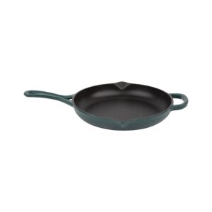 Larder & Vine Enameled Cast Iron Skillet | Nonstick Frying Pan – No Seasoning Required | Ergonomic and Helper Handle, Pour Spouts 10.25 inch / 27cm (Bondi)