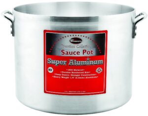 winco usa super aluminum sauce pot, extra heavy weight, 20 quart, aluminum