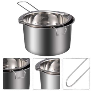 Sewroro Cheesecake Double Boiler Pot Set Stainless Steel Melting Pot Double Boiler Chocolate Melting Pot for Melting Chocolate, Soap, Wax, Candle (400ml) Heated Suit