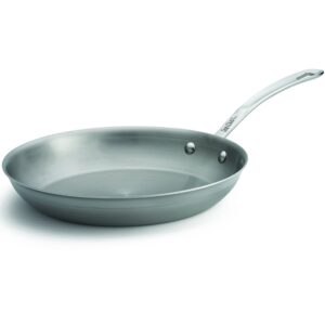 tablecraft products cw7018 tri-ply 10" diameter fry pan with handle, 3.625" height, 10.75" width, 18" length