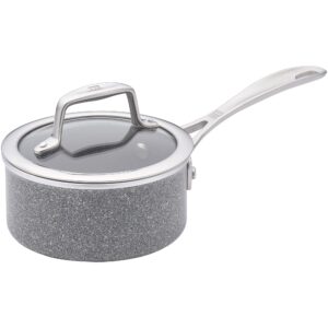 zwilling vitale 1-qt nonstick saucepan with lid, aluminum, scratch resistant, made in italy