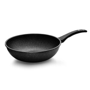 the premium nonstick wok, skillet, saucepan monster cooker which is applied quantanium coating, durable and large size, saucepan, frying pan, black pan