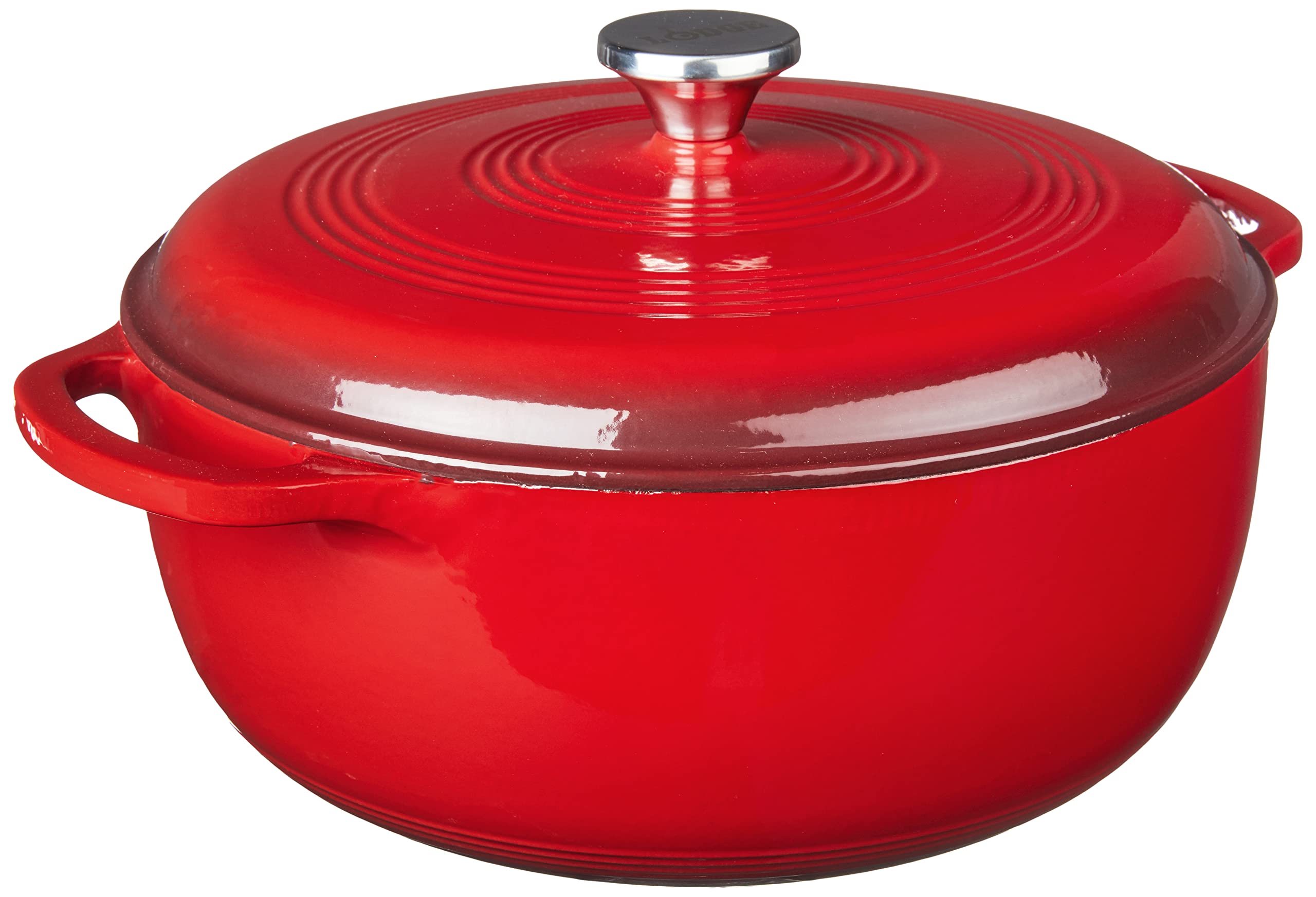 Lodge EC7D43 Enameled Cast Iron Dutch Oven, 7.5-Quart, Island Spice Red & Enameled Cast Iron and Stoneware Care Kit, 12 oz