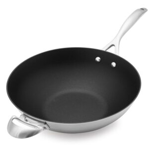scanpan cs+ wok, 12.5" , silver