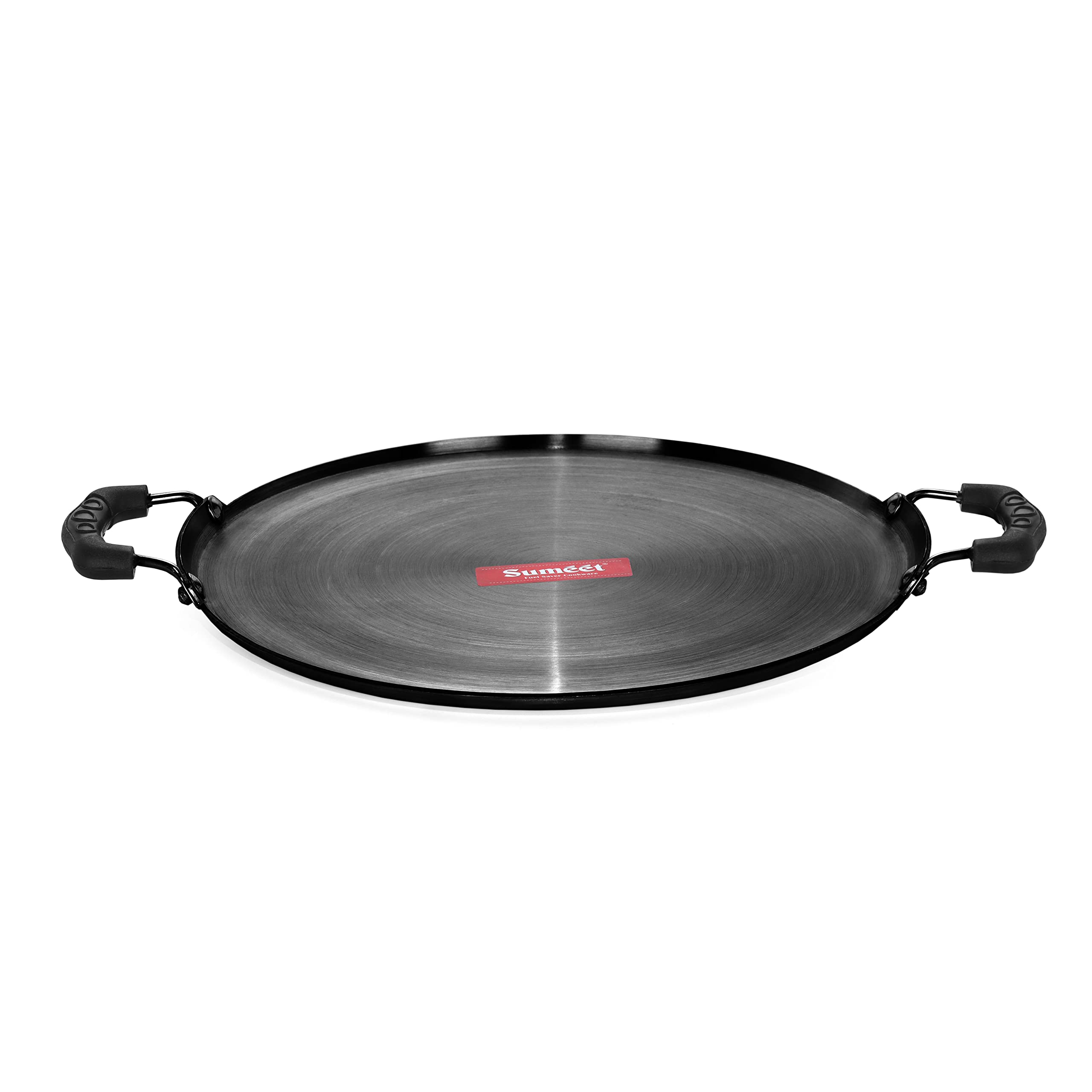 Sumeet Pre Seasoned 2.5mm Thick Iron Dosa Tawa with Double Side Handle (27.4cm)