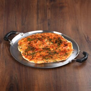 Sumeet Pre Seasoned 2.5mm Thick Iron Dosa Tawa with Double Side Handle (27.4cm)