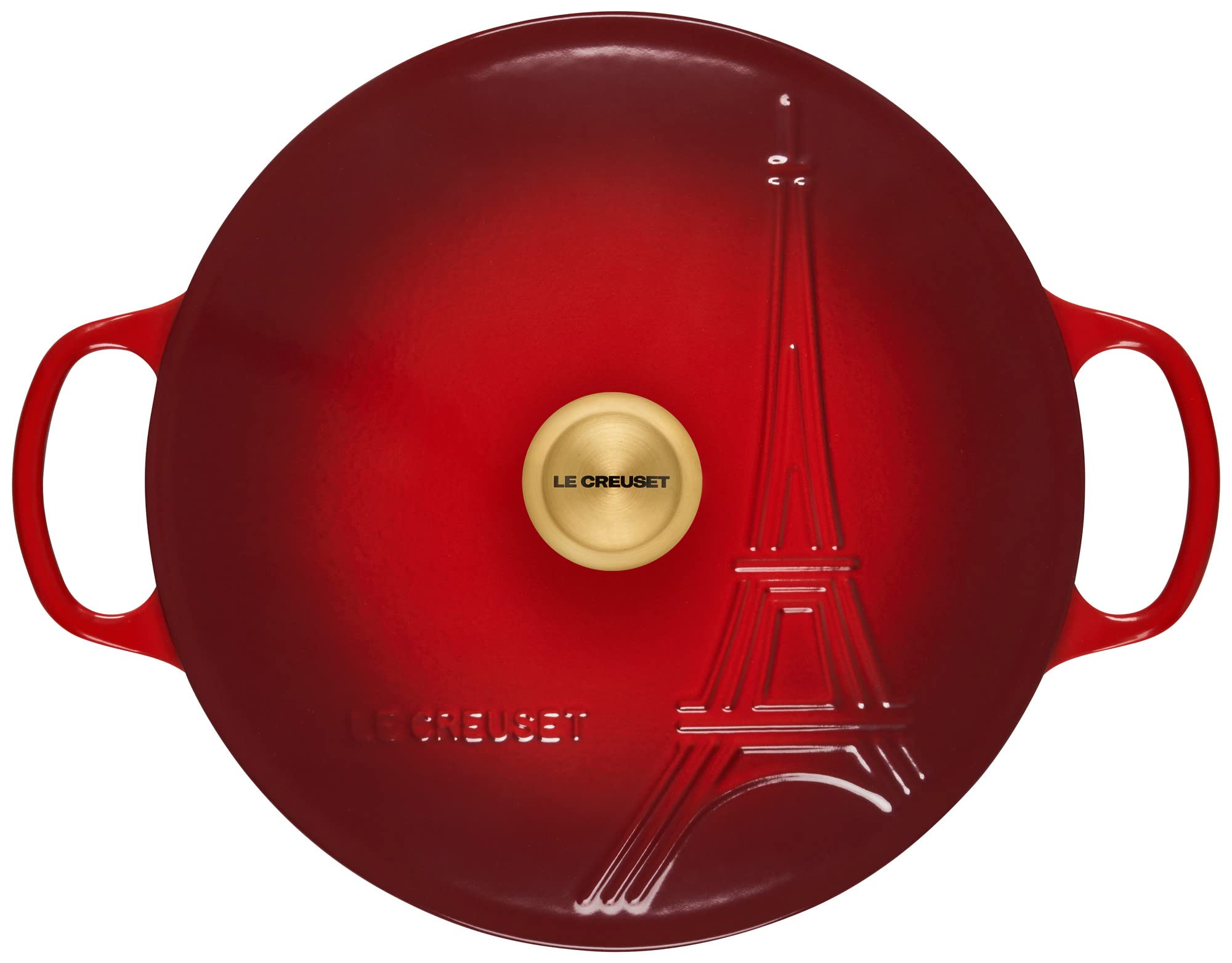 Le Creuset Eiffel Tower Collection Enameled Cast Iron Signature Braiser with Lid, 3.5 qt., Cerise