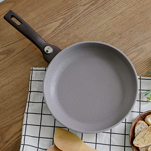 JOVELY 8" Ceramic Nonstick Frying Pan, PFAS-Free, Dishwasher Safe, Aluminum Steel Body, Stay-Cool Handle, Ultimate Nonstick Cookware for Delicious and Healthy Meals