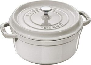 staub 40501-410 picot cocotte round campagne 7.9 inches (20 cm), both hands, cast iron, enameled pot, induction compatible [japanese seller with serial number] la cocotte round