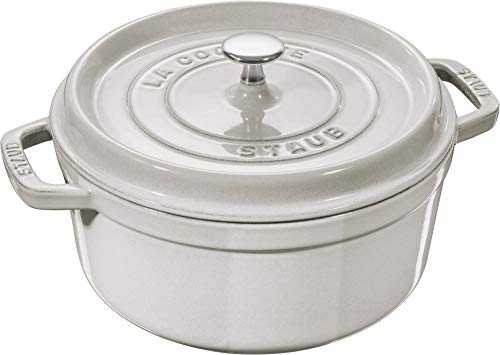 Staub 40501-410 Picot Cocotte Round Campagne 7.9 inches (20 cm), Both Hands, Cast Iron, Enameled Pot, Induction Compatible [Japanese Seller with Serial Number] La Cocotte Round