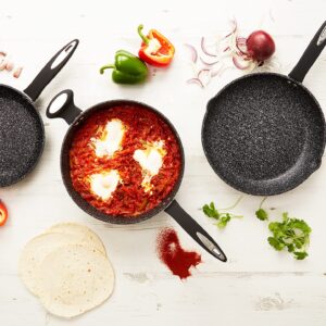 Zyliss Cook Non-Stick Frying Pan, Aluminium, Black, 46.9 x 28.9 x 6.8 cm