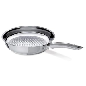 crispy steelux® premium stainless steel frying pan, 11 inch