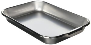 vollrath 61230 3.5 qt bake and roast pan, stainless steel, 14-7/8 x 10-1/4 x 2-inch, silver