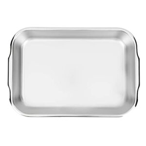 Vollrath 61230 3.5 Qt Bake and Roast Pan, Stainless Steel, 14-7/8 x 10-1/4 x 2-inch, Silver