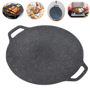 korean bbq grill pan non-stick marble camping round griddle,korean non-stick round baking pan,korean bbq grill pan, round barbecue griddle pan with handle for baking,grill,bbq