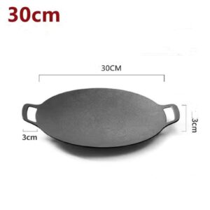 Korean BBQ Grill Pan Non-stick Marble Camping Round Griddle,Korean Non-stick Round Baking Pan,Korean BBQ Grill Pan, Round Barbecue Griddle Pan with Handle for Baking,Grill,BBQ
