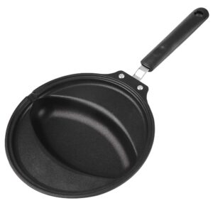 alvinlite non stick omelette maker, aluminum egg frying pan omurice mold omelet rice making with black coating egg skillet for breakfast for gas stove induction 8inch*6inch