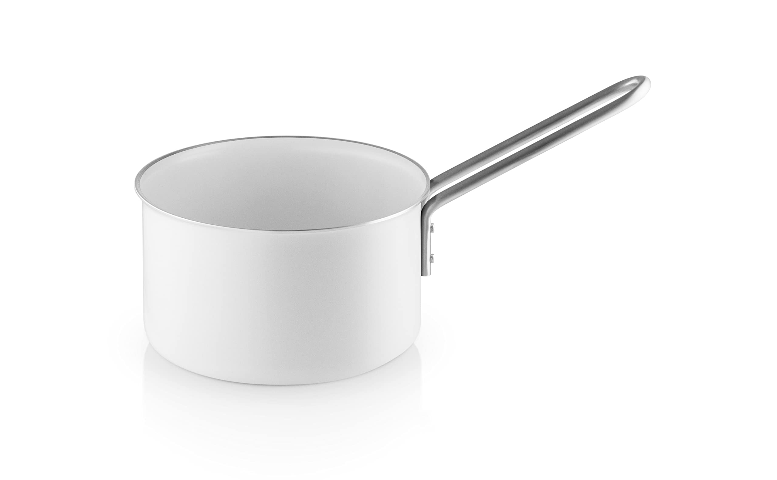 Eva Trio White Saucepan, Aluminum with Ceramic Coating, 1.8-Liter, 16cm