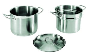 update international 16 qt induction ready stainless steel double boiler w/cover