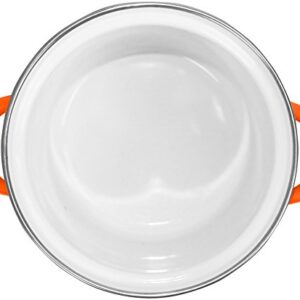 Calypso Basics by Reston Lloyd Enamel on Steel Stockpot with Glass Lid, 8-Quart, Orange