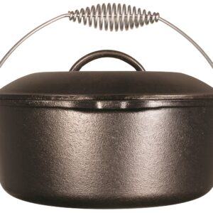 Lodge L8DO3 Cast Iron Dutch Oven, Pre-Seasoned, 5-Quart & ASAHH41 Silicone Assist Handle Holder, Red