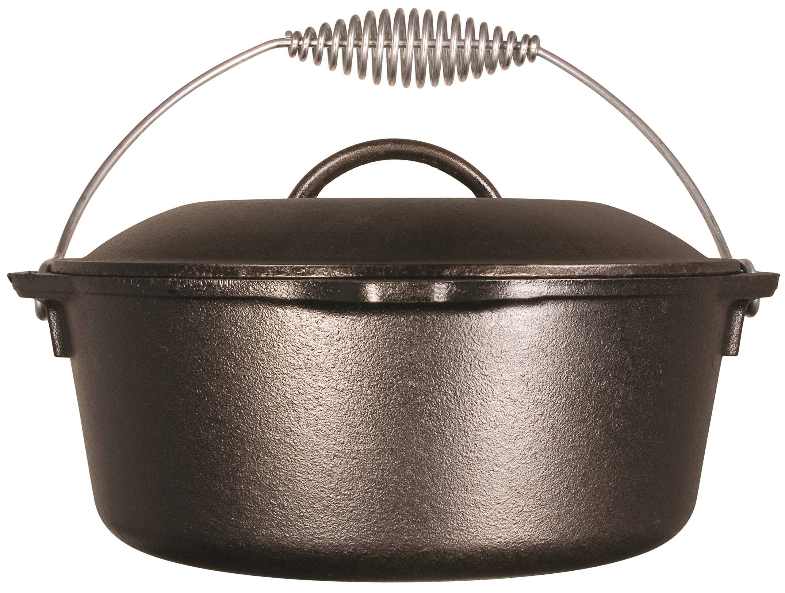 Lodge L8DO3 Cast Iron Dutch Oven, Pre-Seasoned, 5-Quart & ASAHH41 Silicone Assist Handle Holder, Red