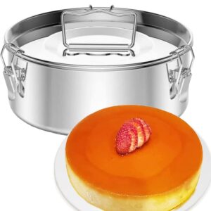 Trjgtas Stainless Steel Flan Mold 60, Compatible with 6 Qt (3 Qt, 8 Qt Avail), Mexican Design