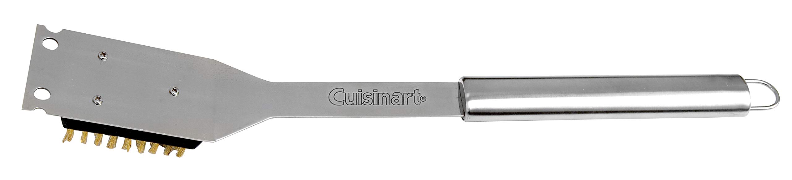 Cuisinart CNW-328 Non Stick 11-Inch, 11 x 11, Grill Wok, 11" x 11" & CCB-5014 BBQ Grill Cleaning Brush and Scraper, 16.5", Stainless Steel, 16. 5"