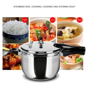 DSFHKUYB Stainless Steel Pressure Cooker, Suitable on All hob Types Including Induction, Stainless Steel, Diameter: 16 cm,5L