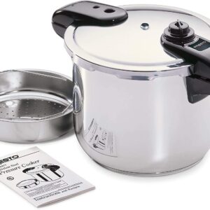 Presto 8-Quart Stainless Steel Pressure Cooker, Silver