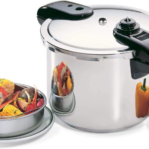 Presto 8-Quart Stainless Steel Pressure Cooker, Silver