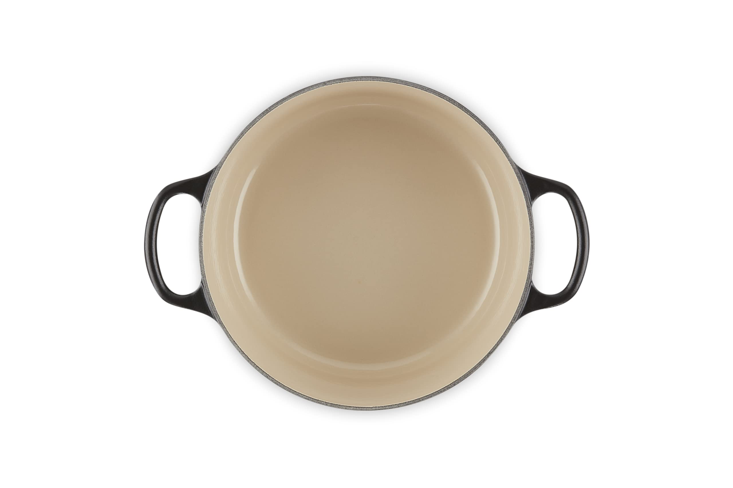 Le Creuset Signature Enameled Cast Iron Round Dutch Oven, 3.5 Quart, Licorice with Light Gold Heart Knob