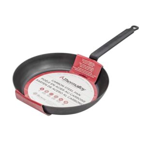 browne foodservice 573740 thermalloy 10.2"/26cm black carbon steel fry pan