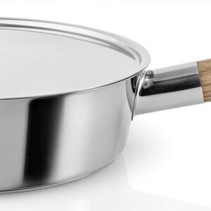 Eva Solo | Nordic Kitchen Suete Pan with Lid | Stainless Steel, Easy Handling & Low Weight | Suitable for all Heat Sources – Including Induction | Easy to Clean