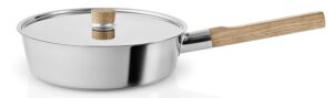 eva solo | nordic kitchen suete pan with lid | stainless steel, easy handling & low weight | suitable for all heat sources – including induction | easy to clean